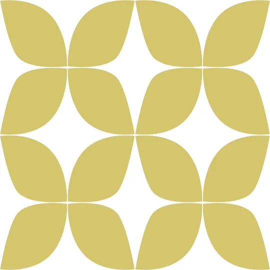 Estahome Graphisches Motiv IV – 0,53 x 10,05 m – Ockergelb/ Weiß