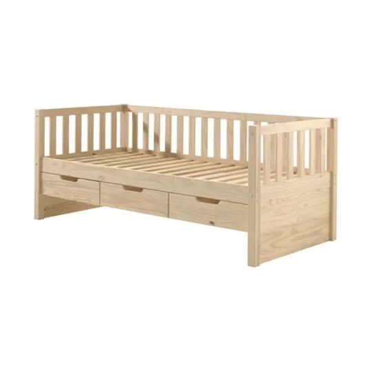 Vipack Fritz Kajütenbett mit Schubladen Milky Pine 90 x 200 cm