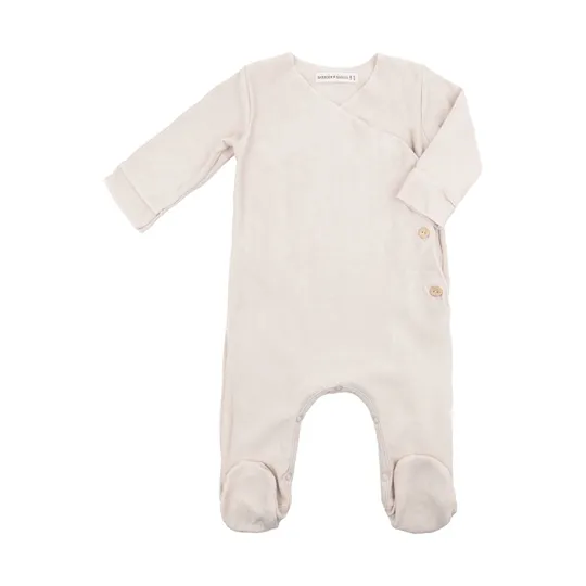 Bamboom Strampler mit Füßen – 6 Monate – Warm White