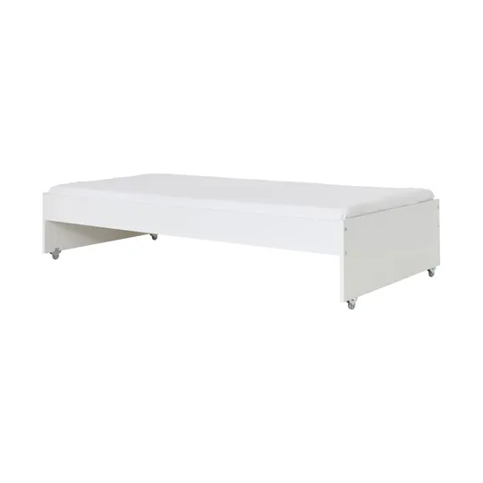 Manis-h Ausziehbett mit 4 Möbelfüßen – 90 x 190 cm – 90x190 cm - Snow-White