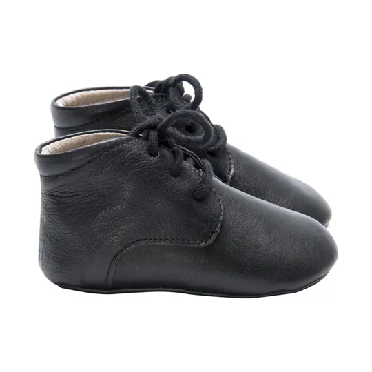 Mavies Classic Babyschuhe, Leder Schwarz, Gr. XS