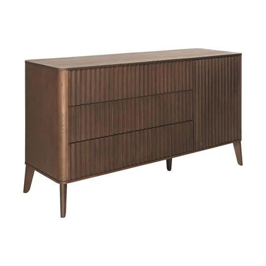 Kidsmill Tune Kommode XL - mit Latten - Walnuss