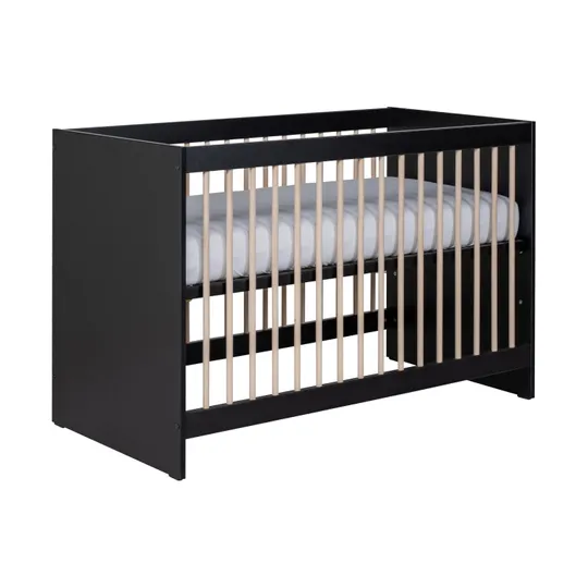 Europe Baby Nova Babybett 70 x 140 cm - Schwarz / Eiche