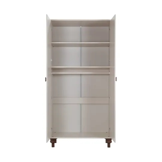 Europe Baby Olivia Kleiderschrank - 2-Türen - Oatmeal - Bold
