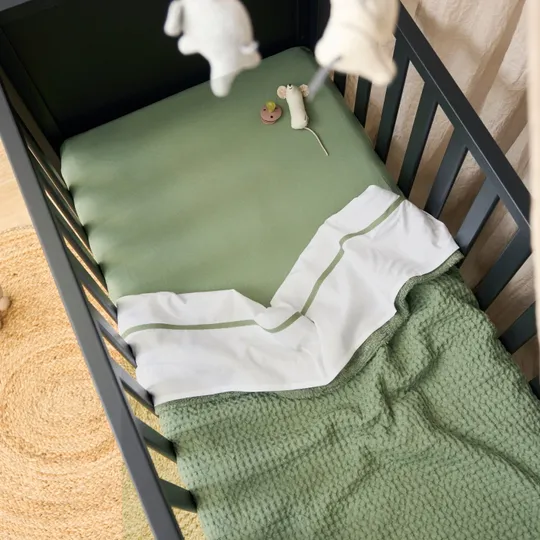 Meyco Bies Kinderbettlaken - 100 x 150 cm - Olive Green