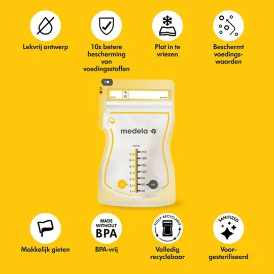 Medela Muttermilchaufbewahrungsbeutel Mit Ausgießer - 210 ml - 25 Stück