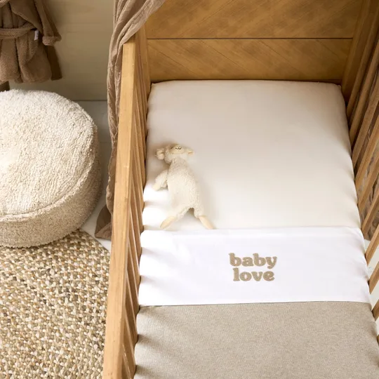 Meyco Baby Love Kinderbettlaken - 100 x 150 cm - Sand Melange