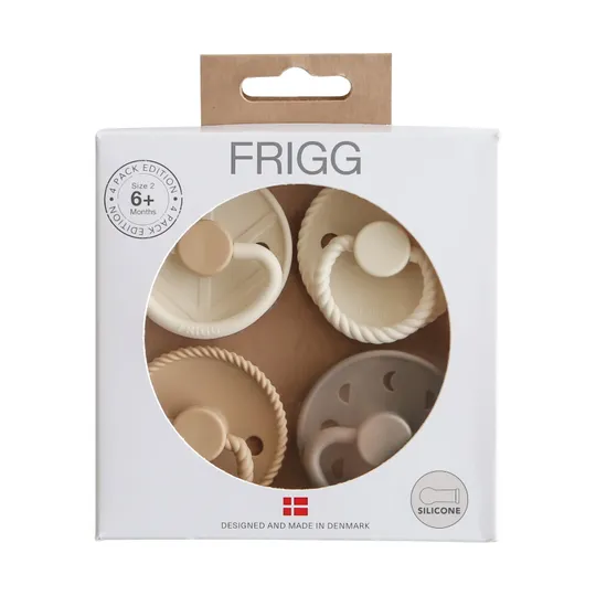 FRIGG Schnuller - 4er-Pack - Crystal Sparkle - Silikon - 6–18 Monate