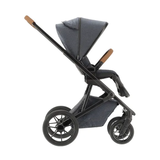 Qute Q-Rider Plus 4-in-1 Kinderwagen - Denim Blue | Kidsriver Curve Babyschale – Black | Kidsriver Isofix Basis