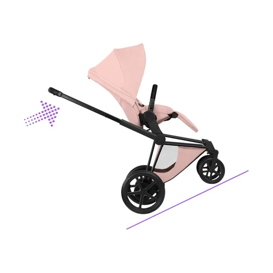 Cybex e-Priam 5 Style Kinderwagen 2-in-1 - Mattschwarzes Gestell