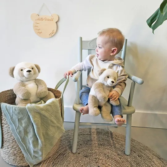 Happy Horse Kuscheltier - Panda Pinto - 40 cm - Beige/Weiß