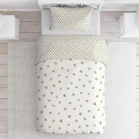 Town & Country Aqua Flower Bettbezug - 140x220 cm - Green