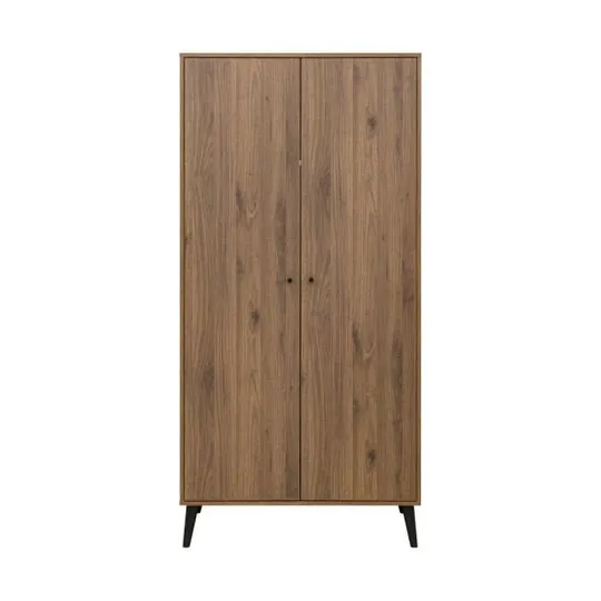 Bopita Zara Babyzimmer Walnuss | Bett 70 x 140 cm + Kommode XL + 2- türiger Kleiderschrank