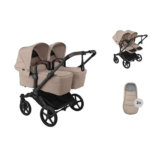 Bugaboo Donkey 6 Zwillingskinderwagen - Essentiële Bundel