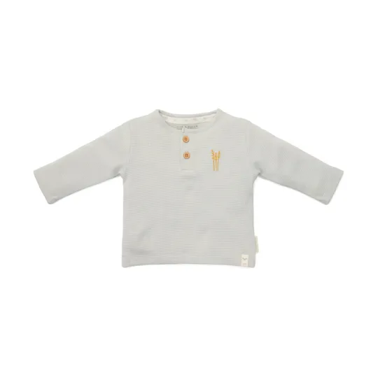 Little Dutch Newborn NOOS Little Farm T-shirt Langarm - Gr. 62 - Waffel Soft Green