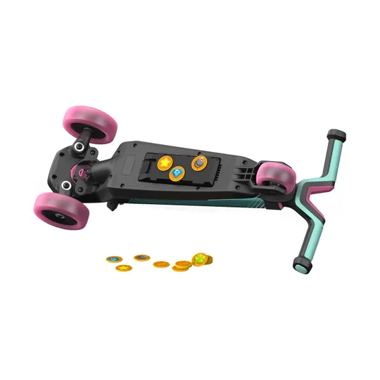 BERG Nexo Roller Faltbar Mit Beleuchtung + Magnetdeck - Red