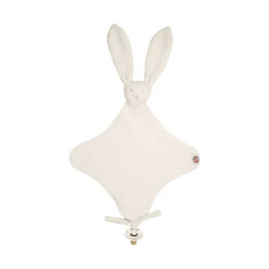 Lodger Schnullertuch - Bunny Teddy Fleece - Cloud Dancer