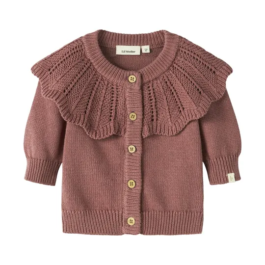 Lil' Atelier Withered Rose Strickjacke - Größe 56 - Rosa