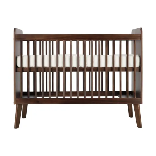 Europe Baby Olivia II Walnuss – Retro | Babybett 60 x 120 cm + Kommode + 2-türiger Kleiderschrank