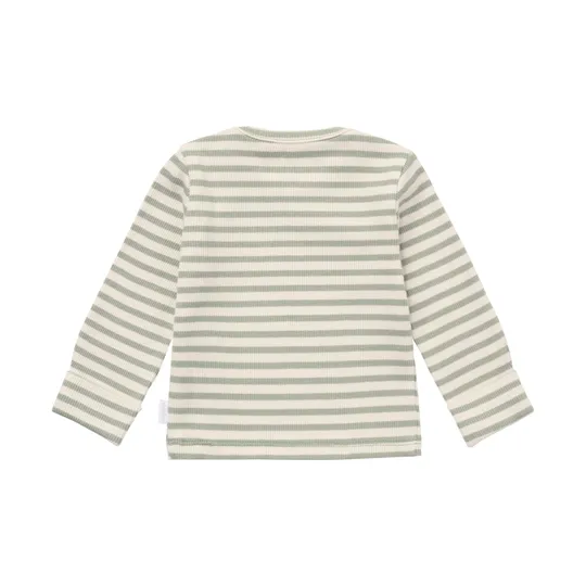Noppies Langarmshirt Stripe – Größe 62 – Iceberg Green