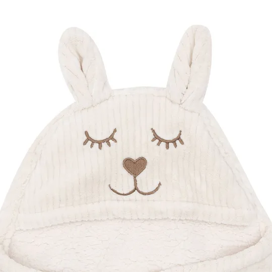 Jollein Wickeldecke - Oatmeal - Bunny Cloudy Rib