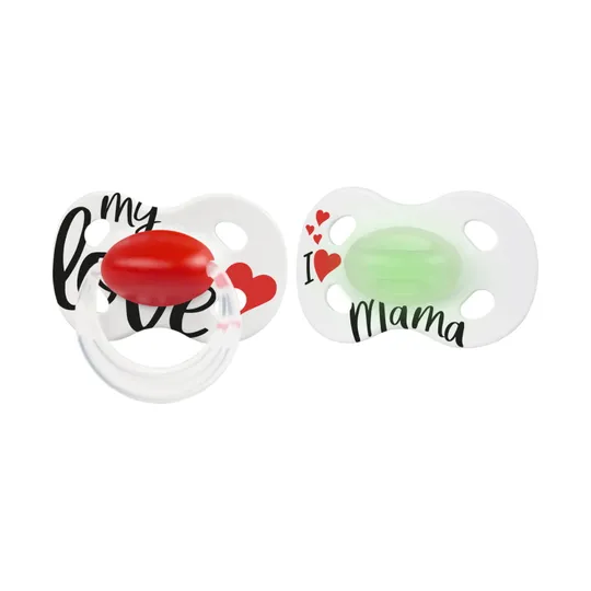 Medela Baby Schnuller Day & Night Love Mama 6-18 Monate 2 Stück