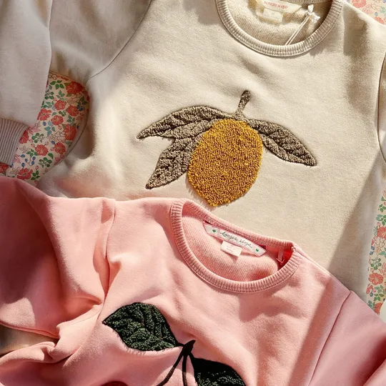 Konges Sløjd Lou Terry Sweater - 9 Monate - Mellow Rose