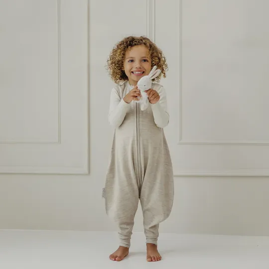 Meyco Schlafsack Jumper - Studio - 80 cm - Merinowolle - Sand Melange