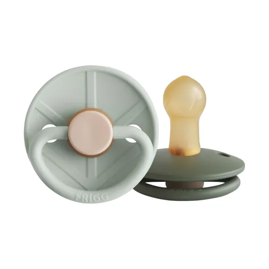 FRIGG Little Viking Schnuller - 0-6 Monate - 2 Stück - Sage/Olive
