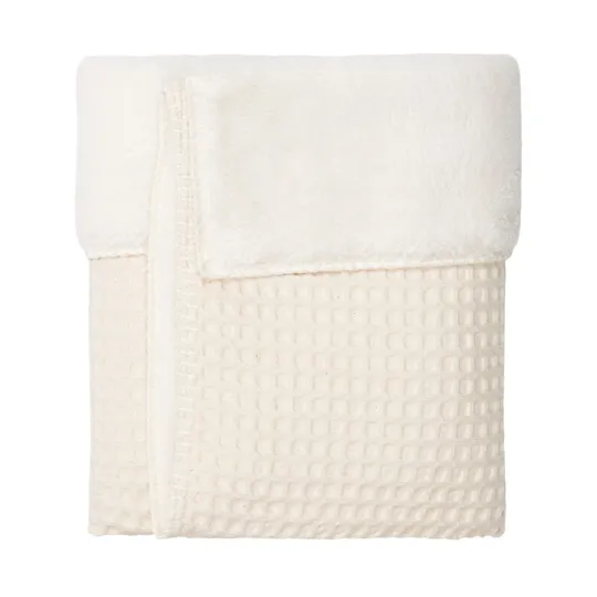 Koeka Oslo Teddy Bettdecke Waffel / Natural / Pebble