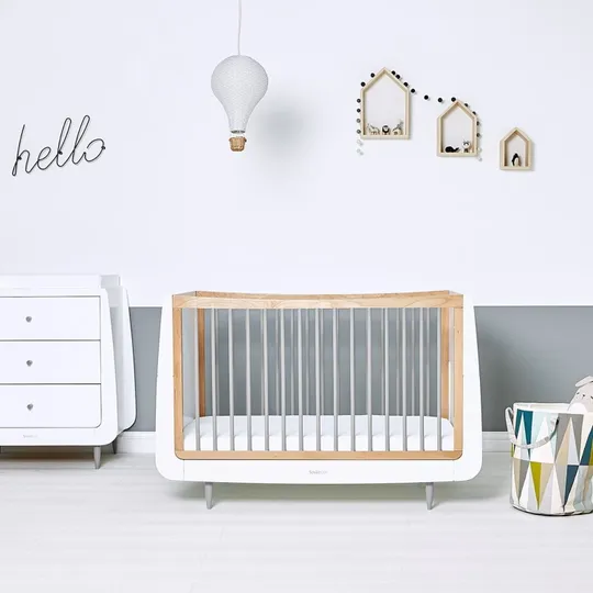 SnuzKot Skandi Babybett Grey