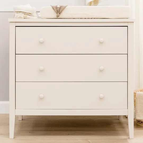Bopita Vieve Babyzimmer Dune | Bett 70x140 cm + Kommode + 3-türiger Kleiderschrank