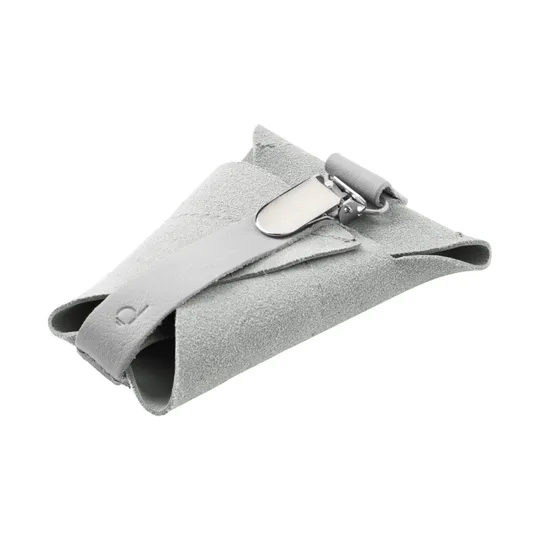 Dusq Leder Schnullerkette Cloud Grey