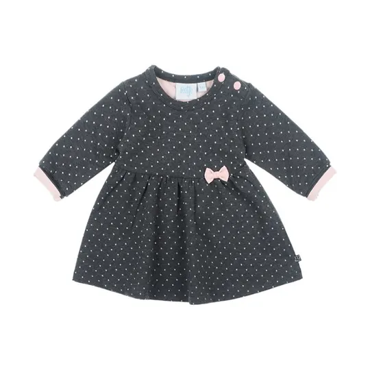 Feetje Dots Mädchen Kleid Anthrazite meliert Gr. 74