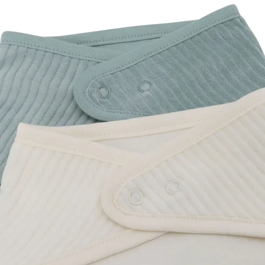 Jollein Lätzchen Bandana - 2er Pack - Velvet Rib - Sea Green / Ivory