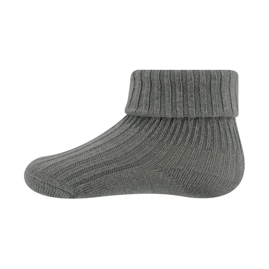 Ewers Rib Babysöckchen – Gr. 18/19 - Grau-Braun