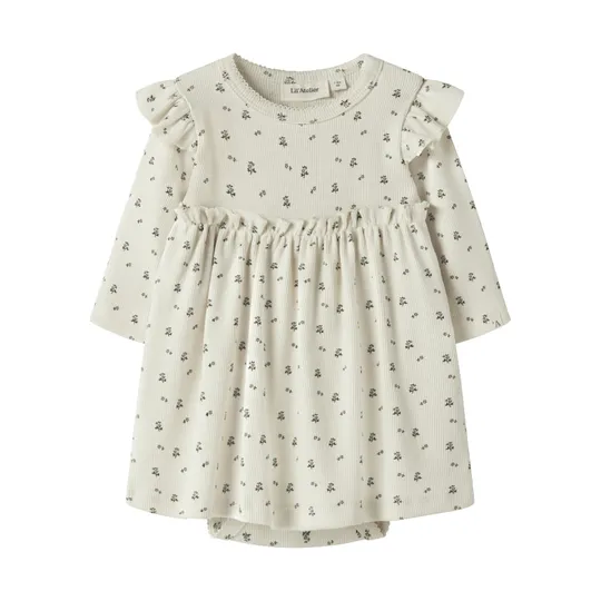 Lil Atelier Blue Flower Midikleid - Gr. 74 - Turtledove