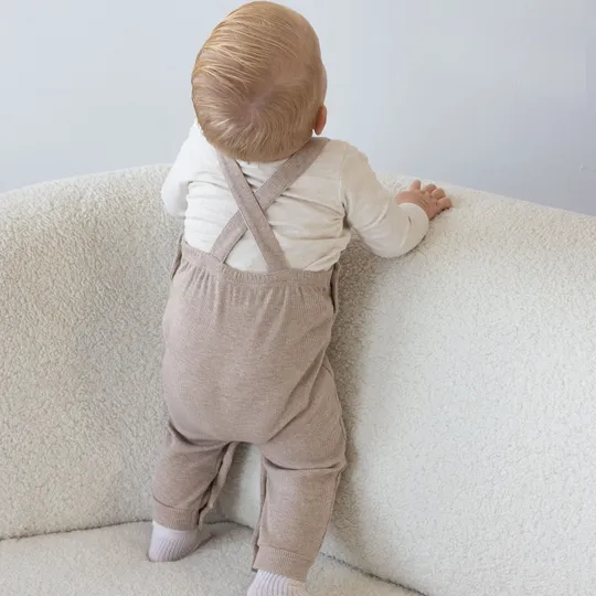 Feetje The Magic is in You Rippen Latzhose - Größe 50 - Taupe Melange