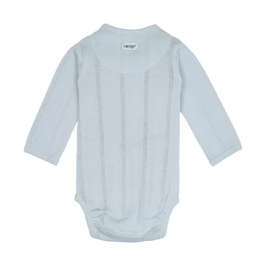 Lodger Babybody Langarm - Pointelle - Größe 56 - Air