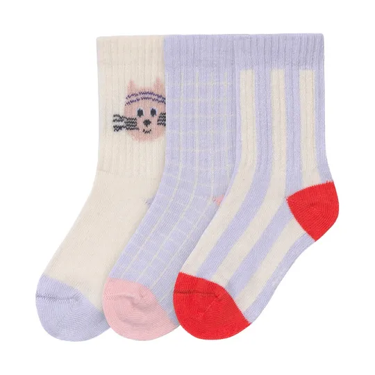 Lässig Tennis Socks 3 Stück GOTS - Cat - Gr. 23-26