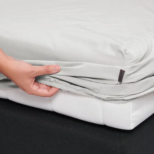 Essenza Home Premium Spannbettlaken - 120 x 200 cm - Percale - Silver