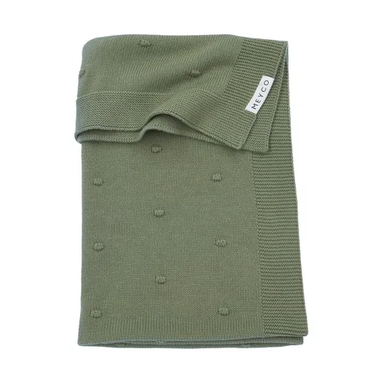 Meyco Mini Knots Babydecke 75 x 100 cm Forest Green