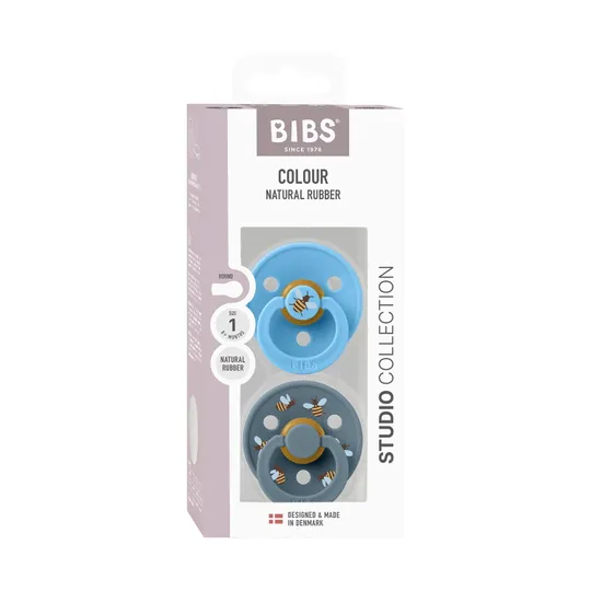 BiBs Studio Colour Fopspeen - Rond - 2 Stuks