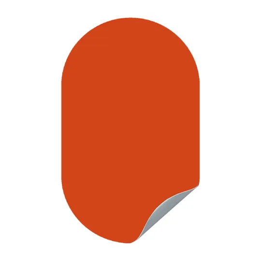 Groovy Magnets Oval Magnetaufkleber - Rot