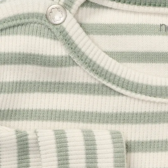 Noppies Stripe Langarmshirt – Größe 68 – Iceberg Green