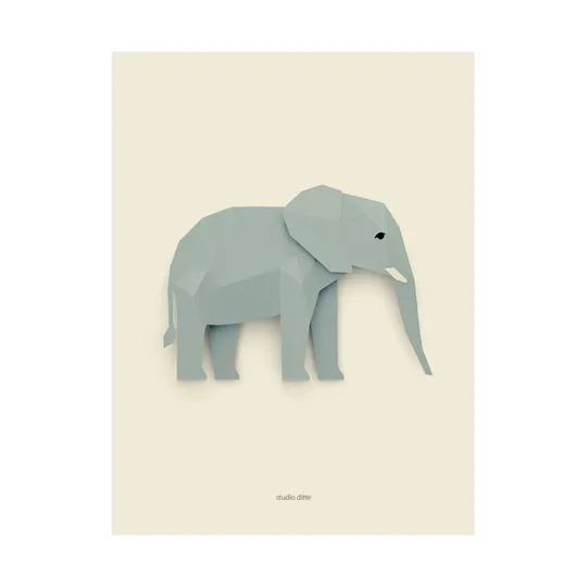 Studio Ditte Elefanten Poster - 30 x 40 cm