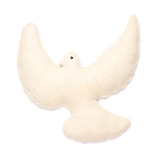 KidsDepot Kikki Filz Vogel Creme / Weiß