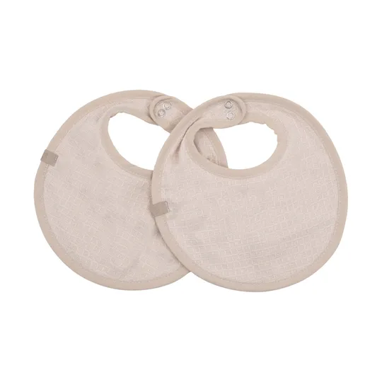 Bamboom Waffle Terry Lätzchen – 2er Set - Mocha Sand