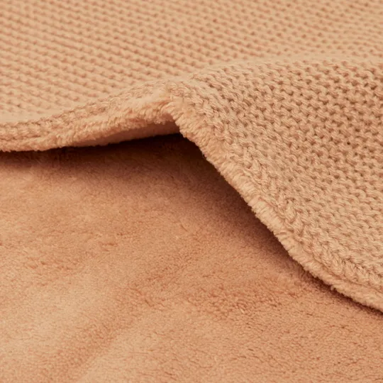 Jollein Basic Knit Babydecke 75 x 100 cm Biscuit / Fleece