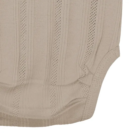 Lodger Babybody Langarm - Pointelle - Größe 50 - Shell